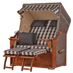 Strandkorb - Bene Living - Schaalsee Mahagoni - PE Grau - Modell 581 - Inkl. Liftersystem -Einrichtungsgeschäft 0123aff7 ccd2 460e a901 985e0d46c37f