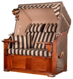 Strandkorb - Bene Living - Schaalsee Mahagoni - PE Grau - Modell 581 - Inkl. Liftersystem -Einrichtungsgeschäft 1d47ab85 01e8 4351 b84e e26717d48014