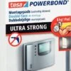Tesa Powerbond® ULTRA STRONG PADS, Doppelseitige Montagepads, Hält Max. 6 Kg, 9 Stück, 60 X 20 Mm