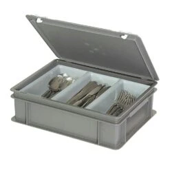 Besteckkoffer Mit 3-Mulden-Einsatz, Inhalt Je Mulde Ca. 2 Liter, Blau, LxBxH 400 X 300 X 130 Mm -Einrichtungsgeschäft 2fd6f395 193d 4422 85dd 9cd547dbd99d 1