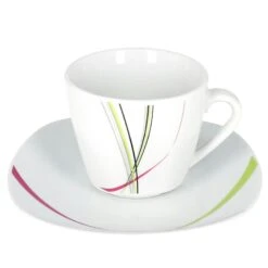 Kaffeeservice 18tlg. Monika Leicht Eckig Porzellan Für 6 Personen Weiß Mit Rotem Blumendekor -Einrichtungsgeschäft 309393ab e741 49a6 a19e 47b417a92c91