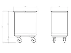 Rollbarer Vorratsbehälter Aus Edelstahl, 120 Liter -Einrichtungsgeschäft 34196175 8975 4ec8 a1ef 286b7db055c3