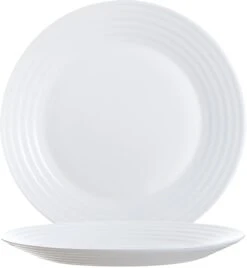 6er Set Dessertteller Flach Palazzo 19cm - Kuchenteller / Frühstücksteller Aus Weißem Porzellan Mit Dekor-Kreisen In Grau Und Dunkelrot -Einrichtungsgeschäft 385f8a87 260e 46dd a9f6 8e54170d3b2d