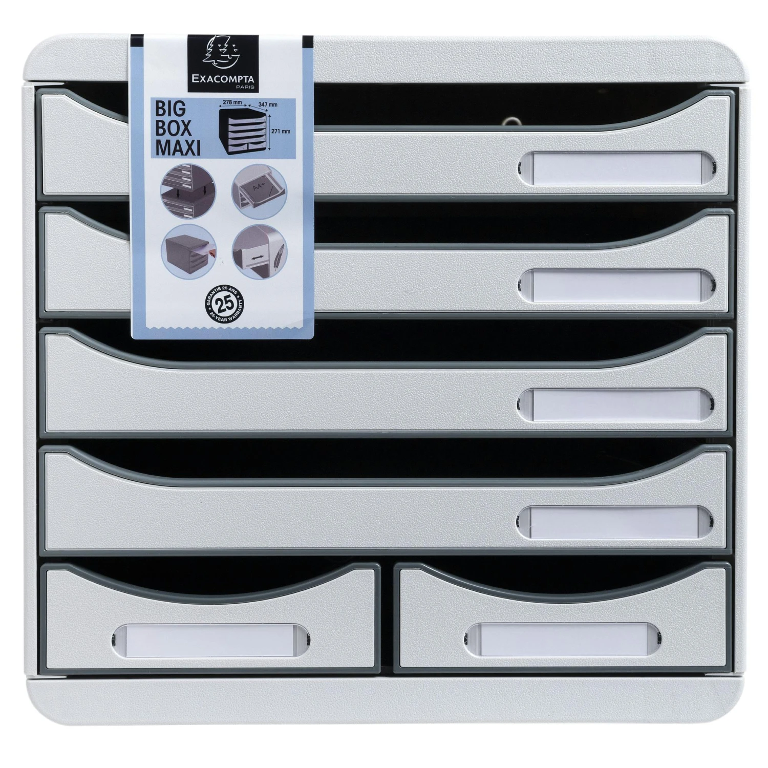 Exacompta 312913D BLACK & WHITE OFFICE Schubladenbox mit 4 Schubfächern, BIG BOX MAXI, 347x278x271 mm - Weiss/Harlekin Exacompta 312913D BLACK & WHITE OFFICE Schubladenbox Mit 4 Schubfächern, BIG BOX MAXI, 347x278x271 Mm - Weiss/Harlekin -Einrichtungsgeschäft 3adfa980 558f 4579 8fcc 875a9b27b27f