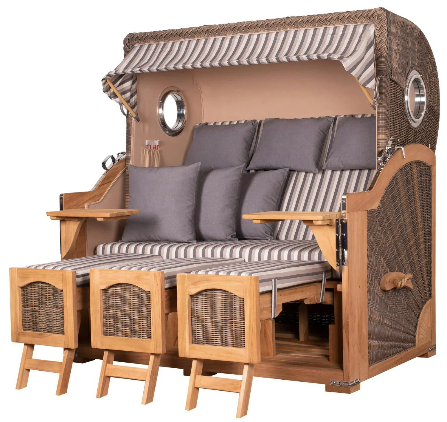 Strandkorb - bene living - Ammersee Grande XXL Teak Bullauge - PE grau - Modell 551 - 3-Sitzer inkl. Liftersystem Strandkorb - Bene Living - Ammersee Grande XXL Teak Bullauge - PE Grau - Modell 551 - 3-Sitzer Inkl. Liftersystem -Einrichtungsgeschäft 4ac6f72c c648 40da 9c8a 212135f20fdb