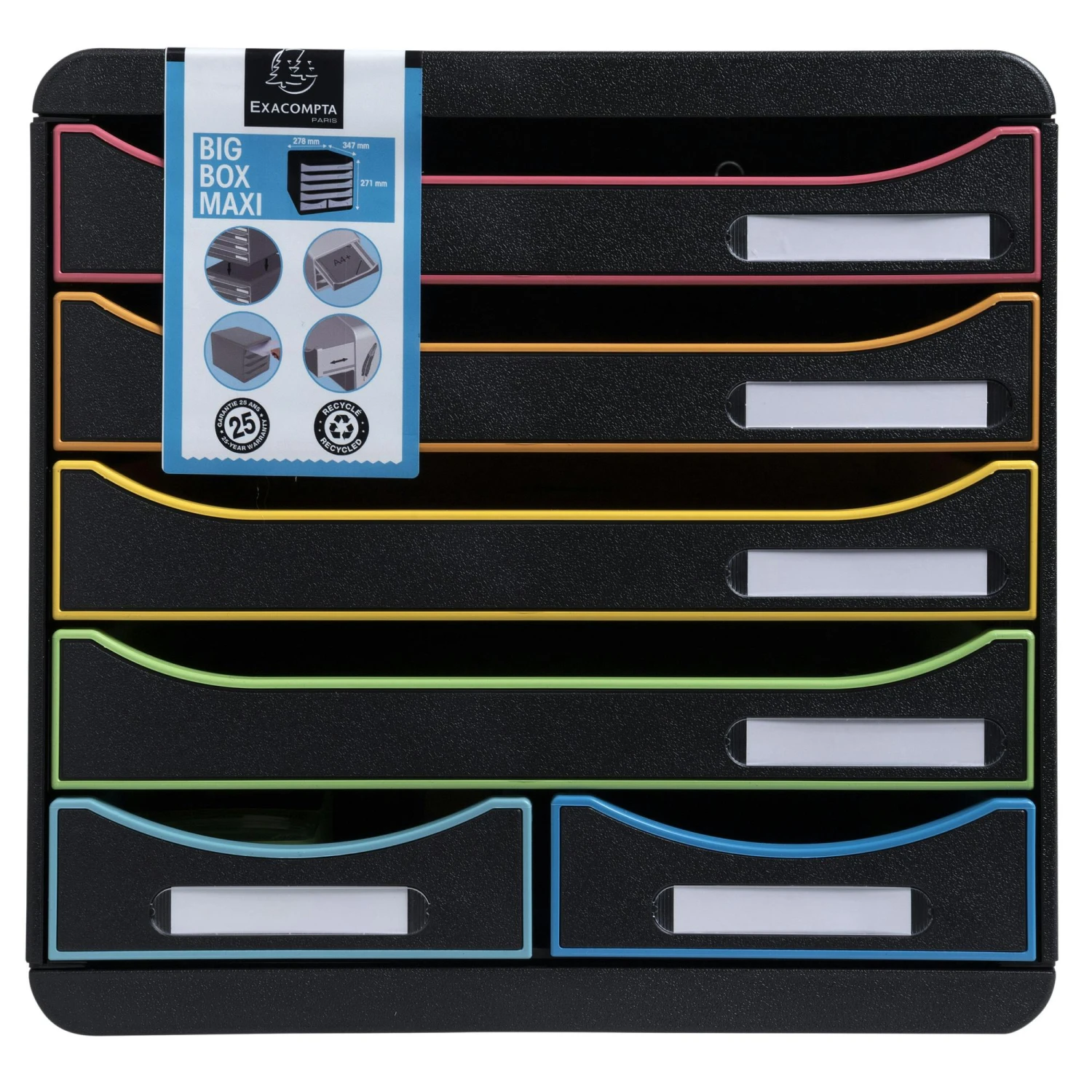 Exacompta 312913D BLACK & WHITE OFFICE Schubladenbox mit 4 Schubfächern, BIG BOX MAXI, 347x278x271 mm - Weiss/Harlekin Exacompta 312913D BLACK & WHITE OFFICE Schubladenbox Mit 4 Schubfächern, BIG BOX MAXI, 347x278x271 Mm - Weiss/Harlekin -Einrichtungsgeschäft 591b80f0 bdd6 46c5 b6aa ec4b752bb2fb
