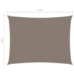 VidaXL Sonnensegel Oxford-Gewebe Rechteckig 3x4 M Taupe -Einrichtungsgeschäft 8e0daf28 ae44 4ba9 b398 08b214300765