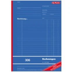 Herlitz Formularbuch 'Rechnung 307', DIN A5, 3 X 40 Blatt -Einrichtungsgeschäft 923caaa4 a630 45be 8c16 dda001508c4c