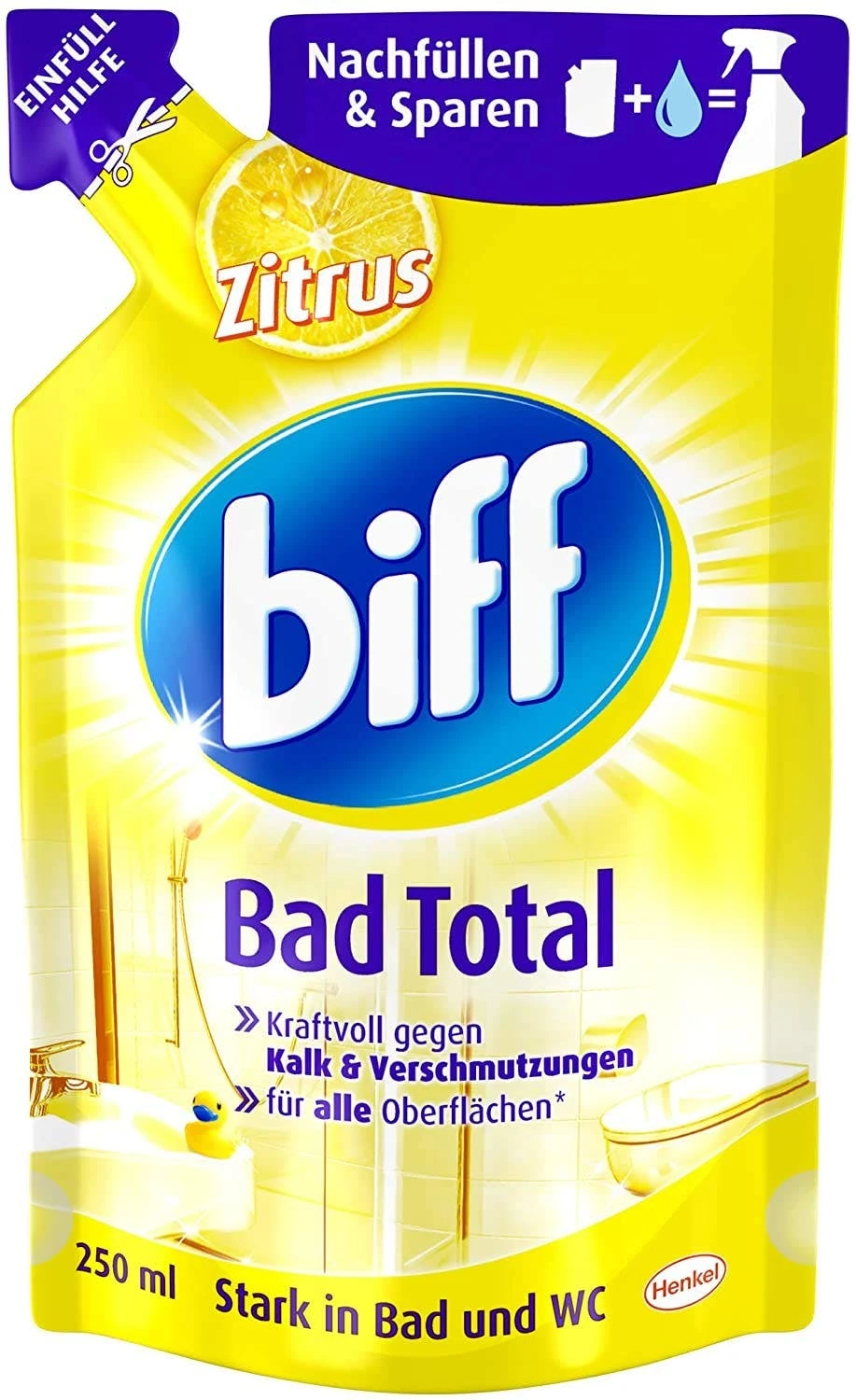 Biff Bad Total Zitrus Badreiniger Bad Reiniger Badezimmer 12x250 ml Nachfüllpack Biff Bad Total Zitrus Badreiniger Bad Reiniger Badezimmer 12x250 Ml Nachfüllpack -Einrichtungsgeschäft 9491ac61 7a44 4e83 b0b2 fd8707ce9a23