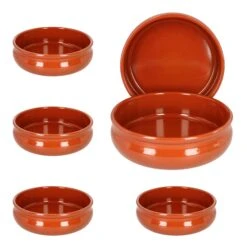 6er Set Cazuela Tonschale Bauchig 24cm - 99513