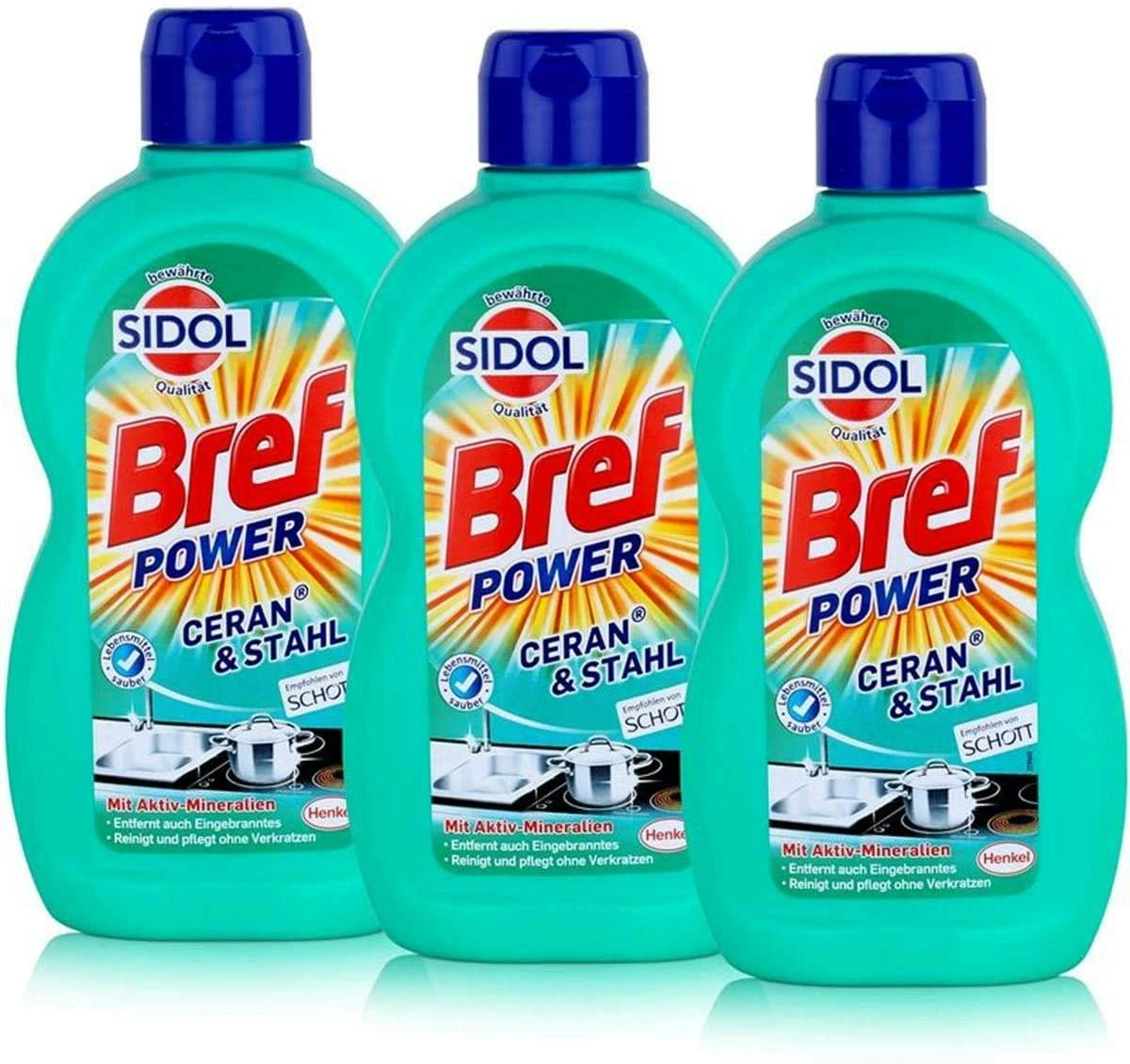 Bref Sidol Ceran & Stahl Reiniger Entfernt auch Eingebranntes 3x500ml Sauberkeit Bref Sidol Ceran & Stahl Reiniger Entfernt Auch Eingebranntes 3x500ml Sauberkeit -Einrichtungsgeschäft c2b95b6c 80b3 4910 9ff1 e81ec30cc8f1 1
