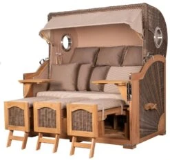 Strandkorb - Bene Living - Ammersee Grande XXL Teak Bullauge - PE Grau - Modell 551 - 3-Sitzer Inkl. Liftersystem 2 Strandkorb - Bene Living - Ammersee Grande XXL Teak Bullauge - PE Grau - Modell 551 - 3-Sitzer Inkl. Liftersystem -Einrichtungsgeschäft cb12c201 e187 423b 99ba e961b76ee36e