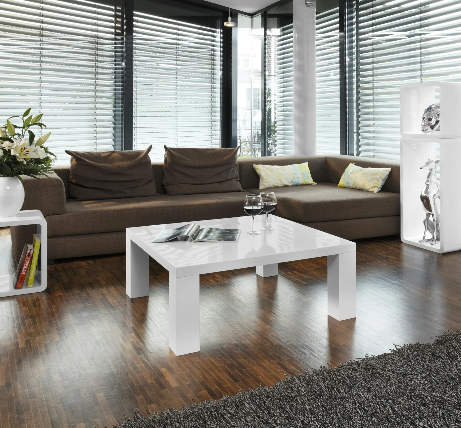 SalesFever Couchtisch quadratisch | Hochglanz lackiert | MDF-Holz | B 100 x T 100 x H 45 cm | weiß mit Schwarzglas Element SalesFever Couchtisch Quadratisch | Hochglanz Lackiert | MDF-Holz | B 100 X T 100 X H 45 Cm | Weiß Mit Schwarzglas Element -Einrichtungsgeschäft d253bfcb 314a 43c1 9c83 e1faf1129340 scaled