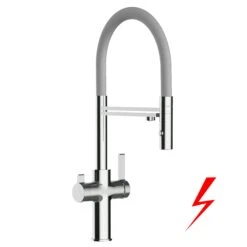 Niederdruck 3 Wege Wasserhahn Küchenarmatur Spültischmischer FC Verchromt, Mit 360° Schwenkbarem Stahlfeder Auslauf Und Abnehmbare 2 Strahl Handbrause -Einrichtungsgeschäft e342fd88 f56d 4437 ac68 7da3f283d881