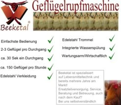Beeketal Geflügelrupfmaschine Rupfmaschine Nassrupfmaschine Für Hühner U. Enten - BRM1600 6 Beeketal Geflügelrupfmaschine Rupfmaschine Nassrupfmaschine Für Hühner U. Enten - BRM1600 -Einrichtungsgeschäft fc169bdb 225d 482e a211 e27363e0273d